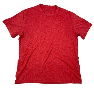Untuckit Men T-Shirt Medium Red Heathered Short Sleeve Casual Pullover Crew Neck